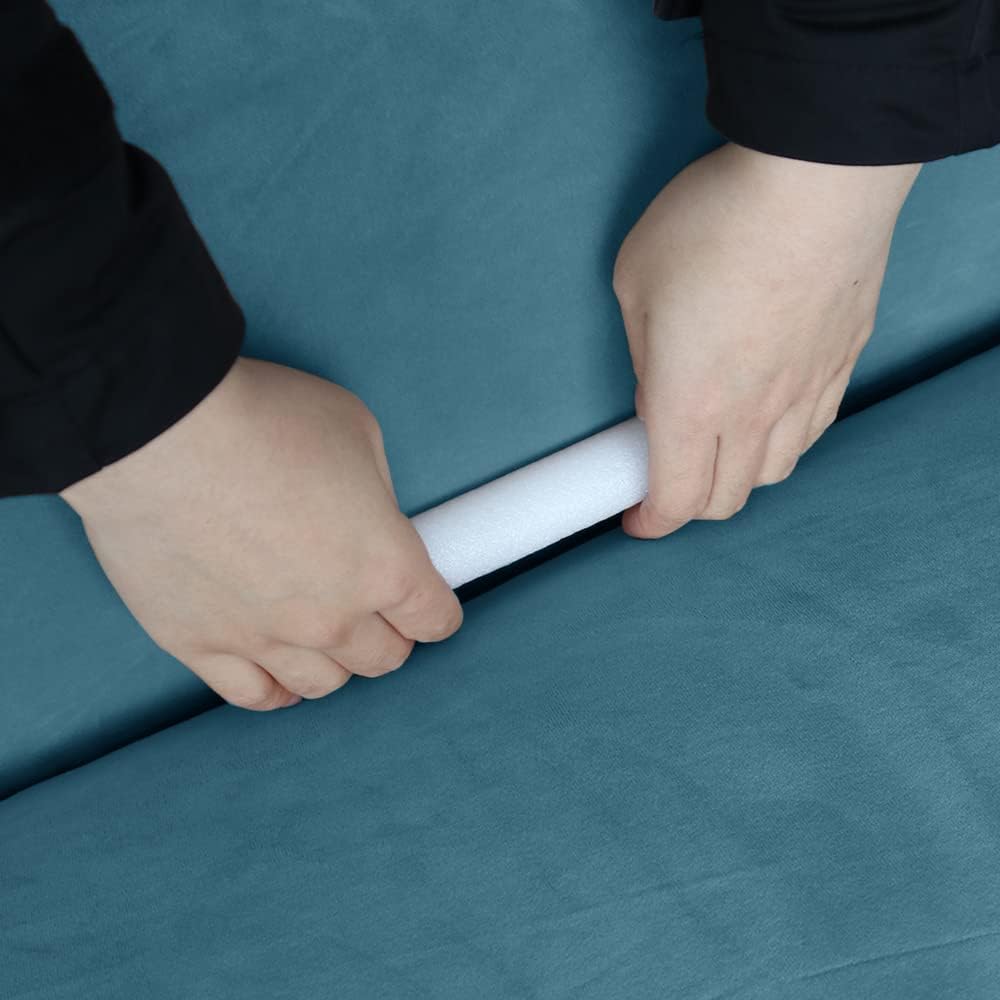 Funda elástica de terciopelo en forma de L para sofá esquinero de 5 asientos, fundas para sofá esquinero para sofá seccional, fundas de sofá