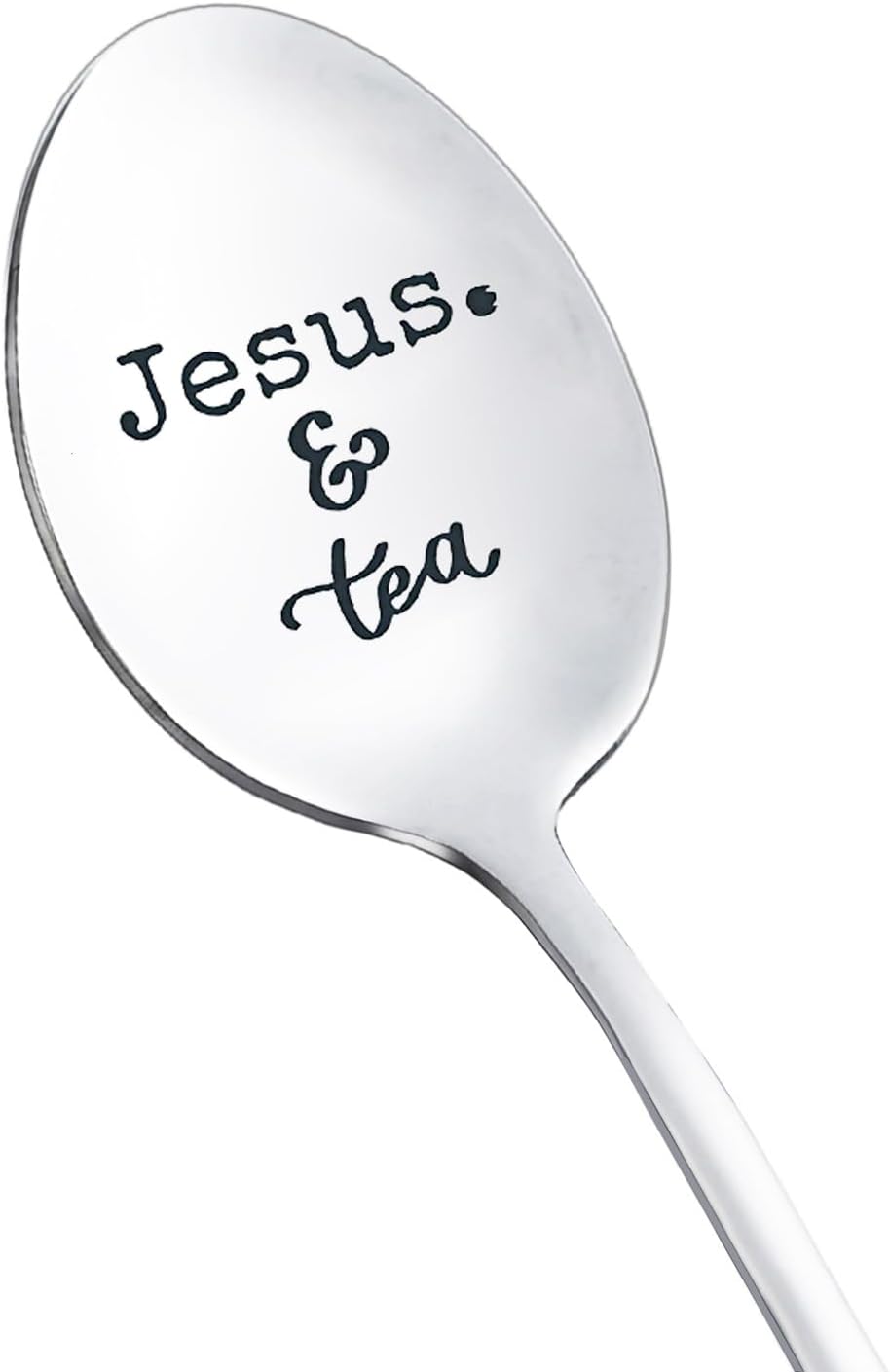 Cuchara de té y Jesús para mujeres, hombres, amantes del té de Jesús, regalo para papá, mamá, regalos cristianos para compañeros de trabajo, regalo