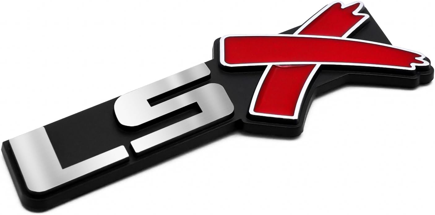2 unidades LSX Car 3D Letra Fender Side o Rear Trunk Emblema ABS Placa de identificación personalizada Adhesivo para Camaro Corvette LS LT ZL SS