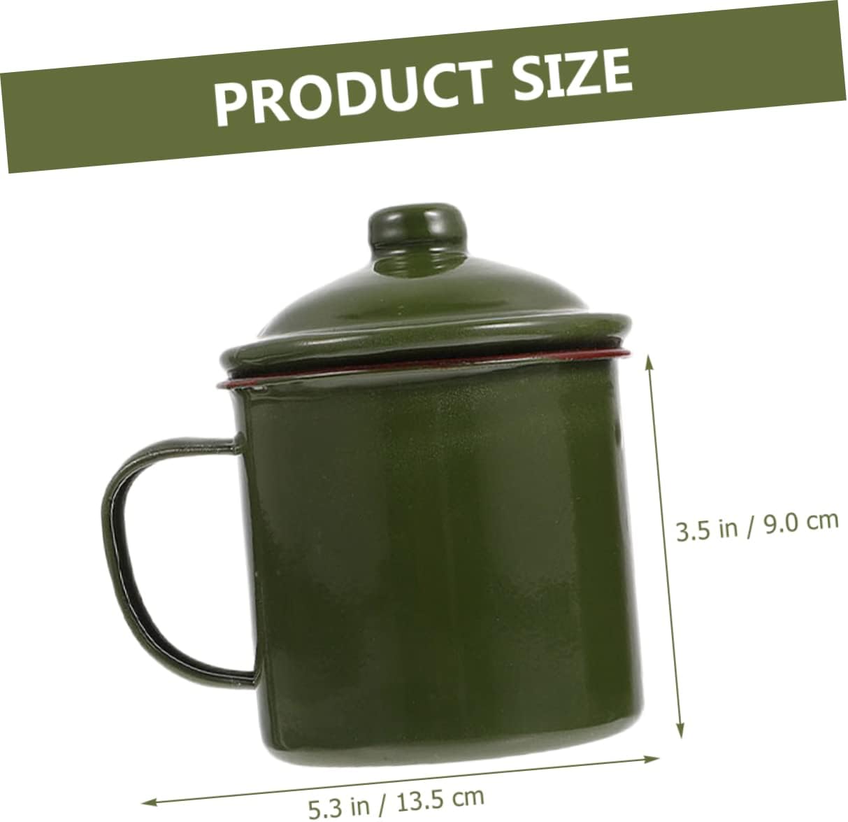 jojofuny 2 uds. Esmalte Retro Camp para tazas, tazas de té, café, vintage, vasos de esmalte verde chino, acampada, al aire libre, pequeño, vino,