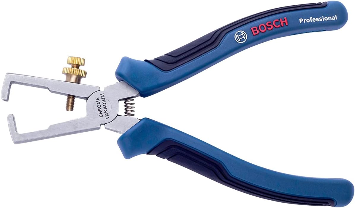 Bosch Professional 1600A01V03 – Pelacables (6.299 in, acero al cromo-vanadio, agarre suave), color azul