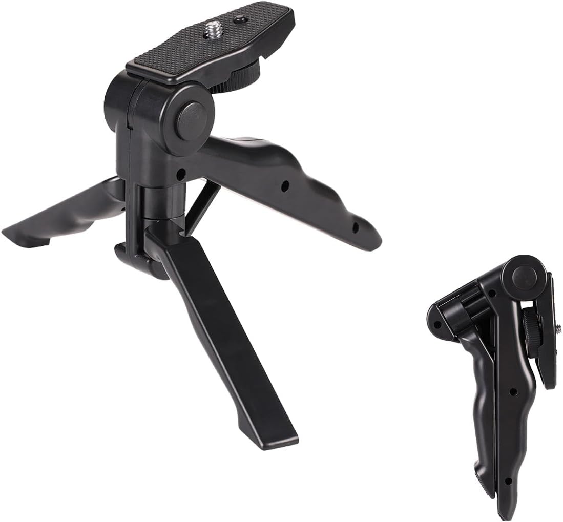 Beeiee Soporte de mesa trípode para cámara con tornillo de 14″ para cámaras DSLR