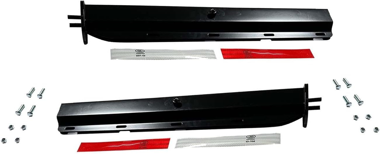 BST BSSP Par de aletas de barro rectas universales resistentes para semirremolques de tractores de 1-18 pulgadas 1.125 pulgadas, patrón de pernos,