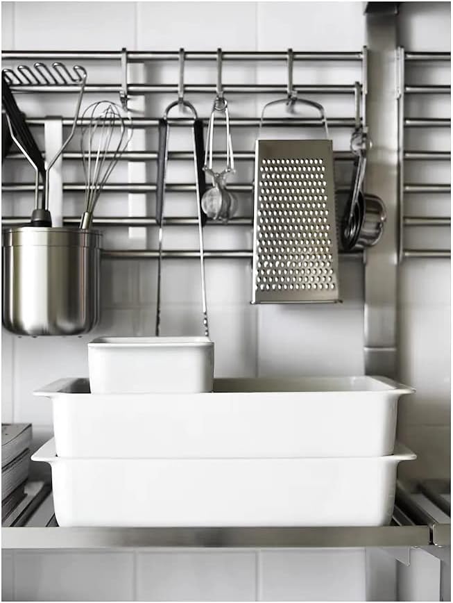 Ikea TSSP KUNGSFORS Rejilla de pared, acero inoxidable (ancho de tamaño 56 cm (22 “) Altura 10.4 in (10  “)