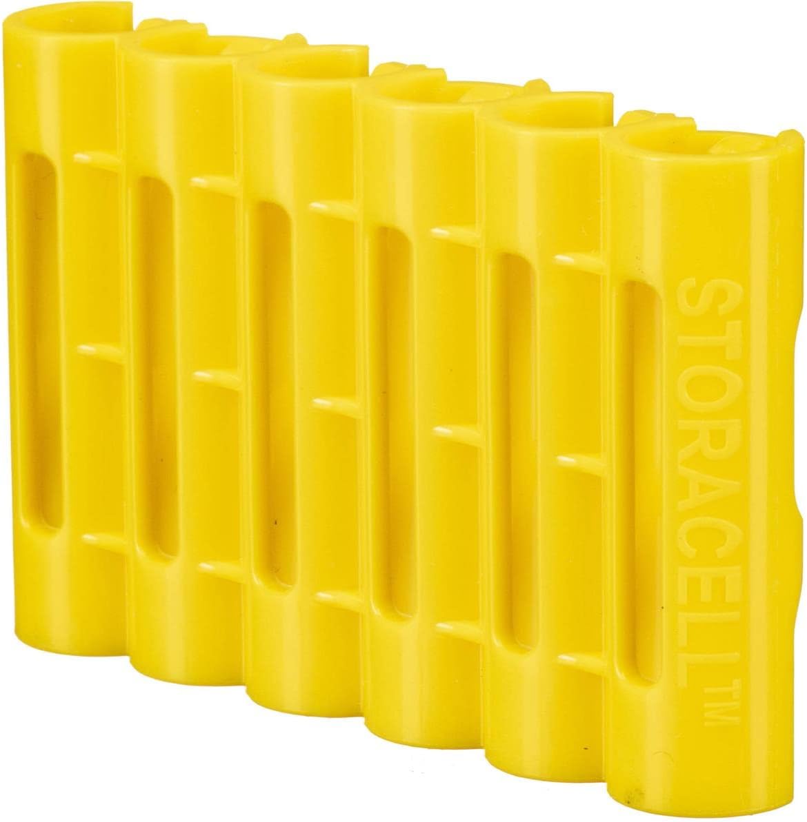 Soporte de baterías AAA Storacell de Powerpax SlimLine, capacidad para 6 unidades, color naranja