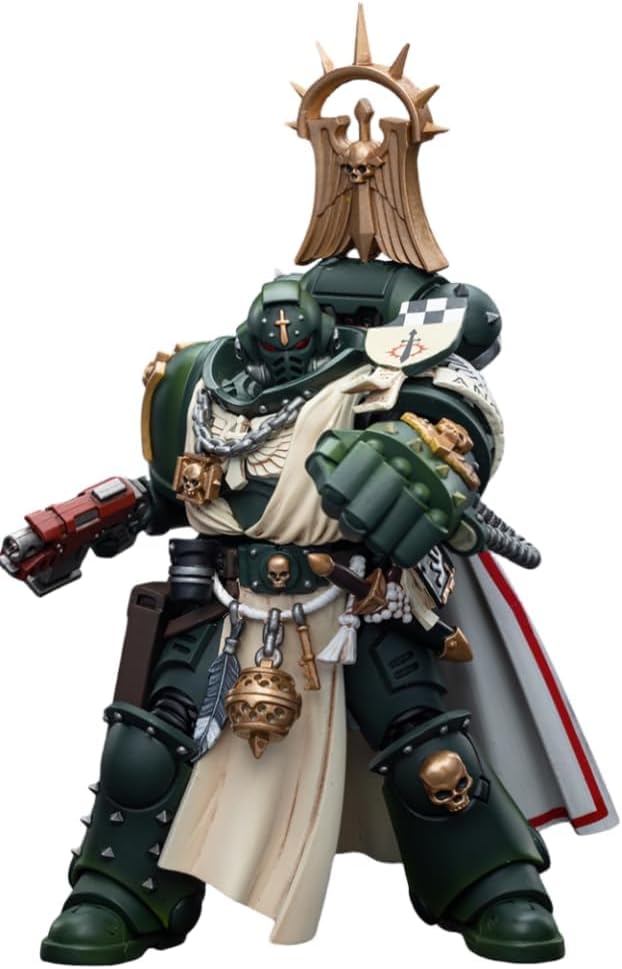 HiPlay JoyToy Warhammer 40K Figura coleccionable Dark Angels Master con puño de poder, figuras de acción a escala 118 JT7691 (JT7691)