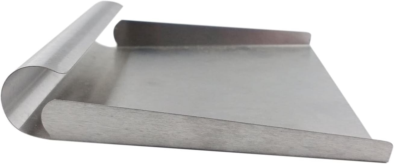 Cuchara de acero inoxidable para alimentos, cuchara cuadrada grande de una pieza con lados, cuchara de hielo de metal de 5.9 pulgadas, raspador de