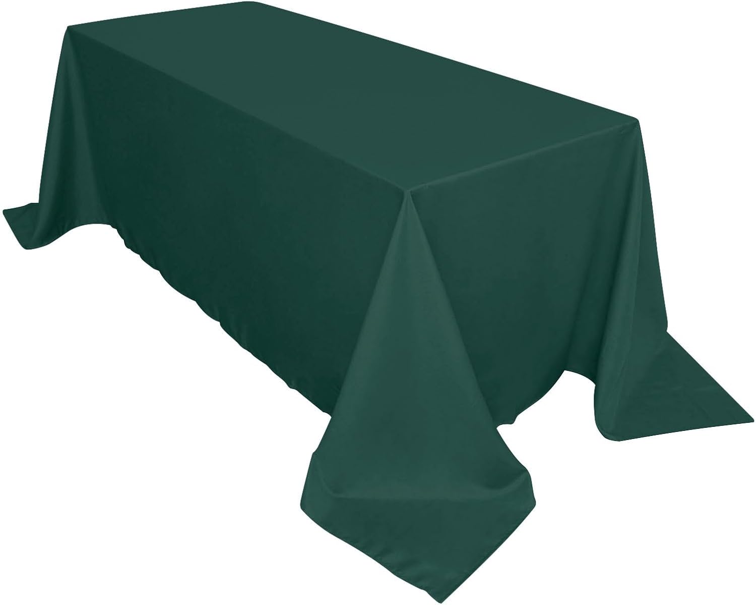 Efavormart – Mantel rectangular de poliéster, 90 x 132 pulgadas, color verde esmeralda cazador, para bodas, fiestas, restaurantes