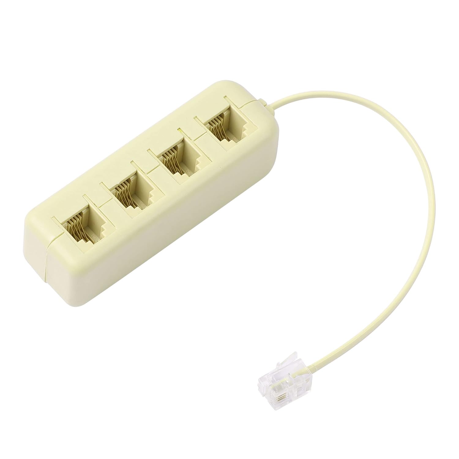 uxcell Divisor de teléfono, RJ11 6P4C, 1 macho a 4 hembras, convertidor MF, cable adaptador para teléfono fijo, módem, máquina de fax, convertidor