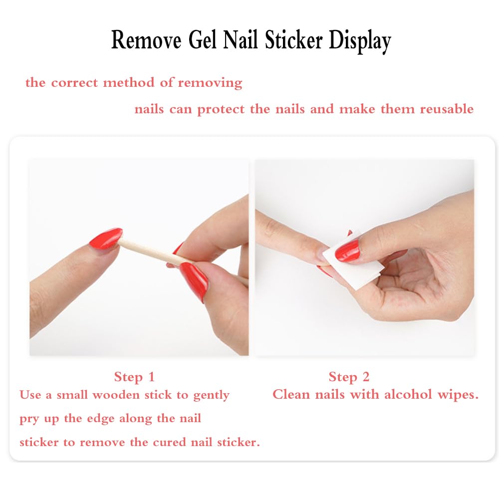 Gellae – Calcomanías de uñas de gel semicuradas, kit de calcomanías de uñas de gel gellea con luz UV, calcomanías de uñas de gel para arte de uñas,