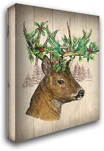 ArtDirect Holiday Deer 15×18 Gallery Wrapped Canvas Museum Art by Wargo, Ed