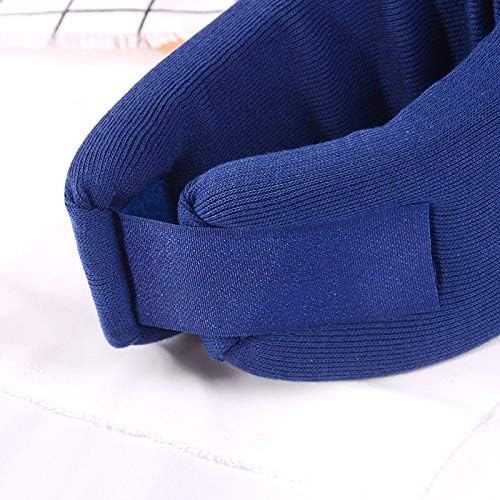Cuello cervical, soporte ergonómico para el cuello para hombres, mujeres y dormir, alivio del dolor de cuello (azul oscuro, mediano)
