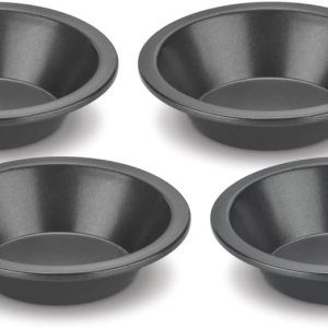 Cuisinart Juego de platos redondos de 4 piezas, mini, gris acero Cuisinart Juego de platos redondos de 4 piezas, mini, gris acero