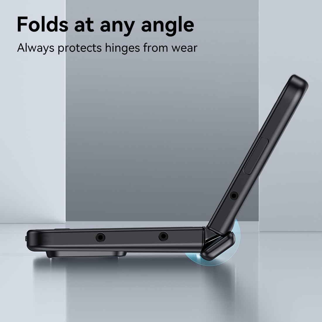 Funda con función atril para Galaxy Z-Fold-5 Protección completa de bisagra Funda delgada con cuerpo completo, protector de pantalla y soporte para