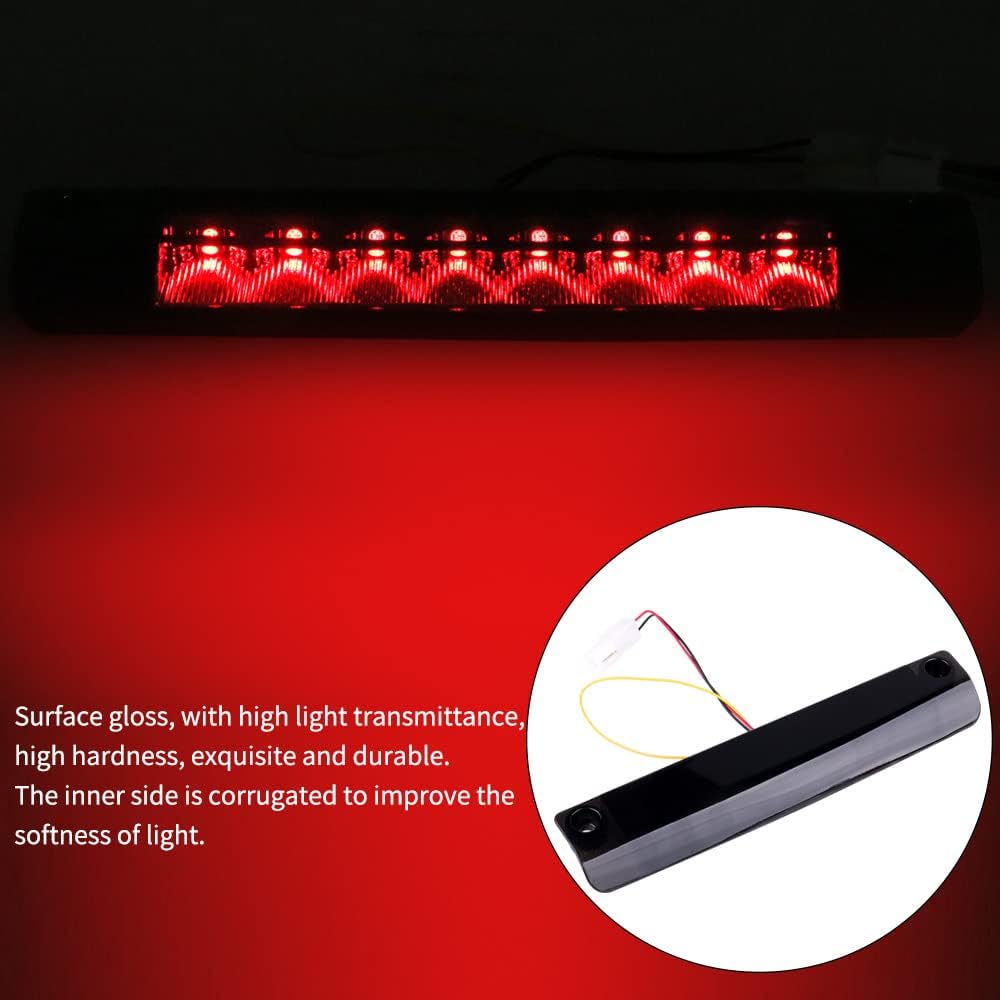 Tercera luz de freno de montaje alto, 3 luz trasera de freno, lente ahumada, kit de lámpara de freno LED para Toyota Prius 4Runner Sienna para freno