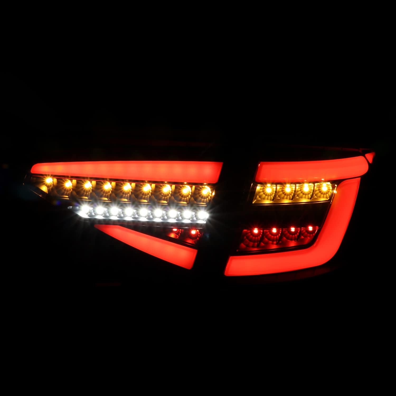 Spec-D Tuning Luces traseras secuenciales LED de carcasa transparente de carcasa negra, compatibles con Subaru Impreza 2008-2011, conjunto de par