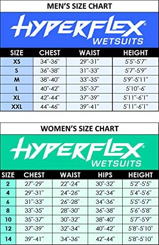 HYPERFLEX Traje de neopreno corto de 0.098in para hombre y mujer, para surf, deportes acuáticos, buceo, esnórquel, cómodo, flexible, ajuste