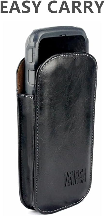VENREA Funda de escáner TC70 TC75 TC77, funda de cuero portátil, funda de transporte resistente, apta para TC52 TC53 TC58 TC21 TC26 CT60 CT40 EDA52