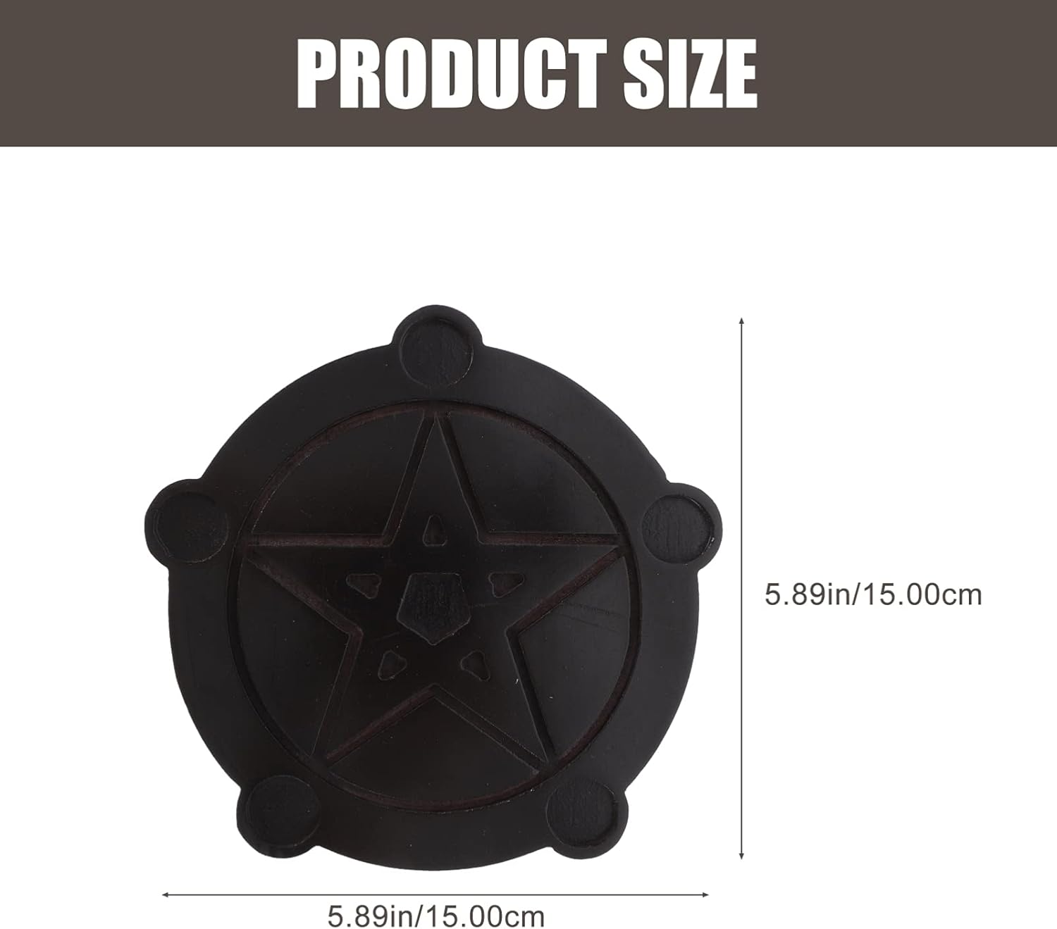 Cabilock Portavelas de madera con forma de estrella, candelabro Hoder Feng Shui, decoración del hogar, ideal para fundición de altar, campanillas,