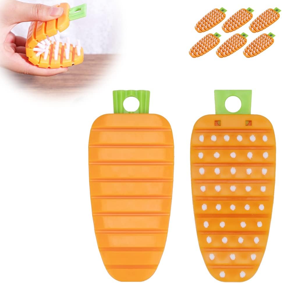 Cepillo para limpiar patatas, juego de cepillos de verduras para alimentos, flexible y flexible, herramientas de limpieza, utensilios de cocina para