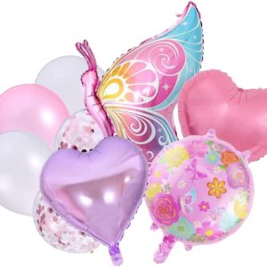 DIWULI Juego de globos de mariposa, decoraciones de mariposa grande para cumpleaños, globo de aluminio, helio, globo de mariposa rosa, animal de DIWULI Juego de globos de mariposa, decoraciones de mariposa grande para cumpleaños, globo de aluminio, helio, globo de mariposa rosa, animal de