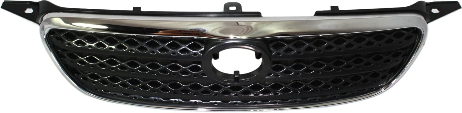 Garage-Pro Conjunto de rejilla compatible con Toyota Corolla 2005-2008 con carcasa cromada e inserto pintado de gris oscuro