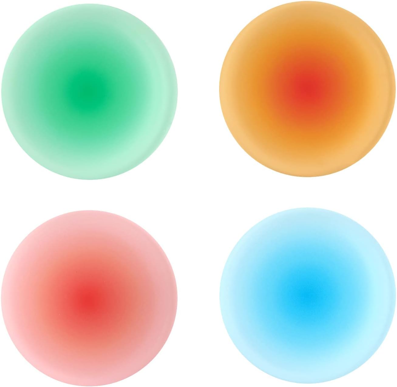 etspolt Juego de 4 posavasos acrílicos coloridos de 3.8 pulgadas, posavasos redondos antideslizantes para mesa de café