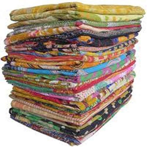 Marubhumi 10 piezas Mix Lot Of Indian Tribal Kantha Quilts Vintage Cotton Bed Cover Throw Old Sari Made Surtidos Parches Hecho Rally Manta de venta