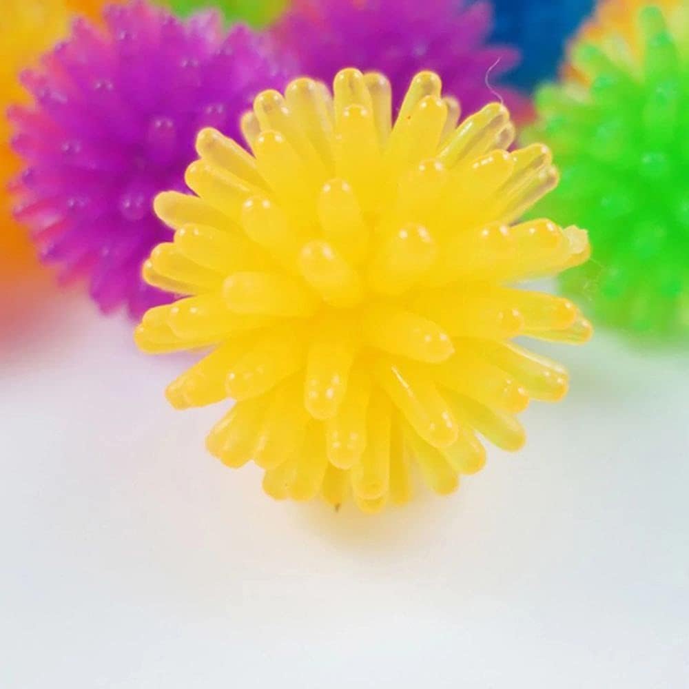 10 mini bolas de seto multicolor para puercoespín, bolas sensoriales suaves, alivio del estrés, divertidos recuerdos de fiesta de cumpleaños