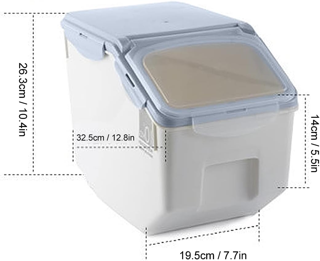 Contenedor de almacenamiento de arroz de granos, contenedor de almacenamiento de arroz con taza, contenedor de almacenamiento de alimentos