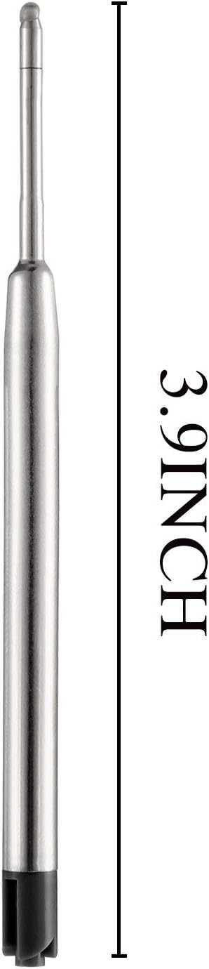 DunBong Recambios de tinta negra para bolĂgrafo repuesto de metal de punta media negro - Imagen 4