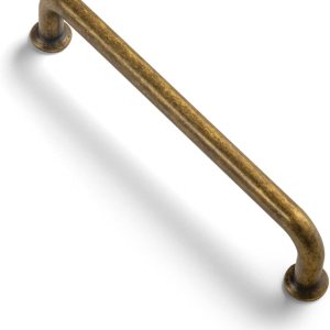 Yanxia Juego de 12 manijas de gabinete de latón antiguo de 5 pulgadas de centro a centro, tiradores de cajón atemporales para renovación de muebles Yanxia Juego de 12 manijas de gabinete de latón antiguo de 5 pulgadas de centro a centro, tiradores de cajón atemporales para renovación de muebles