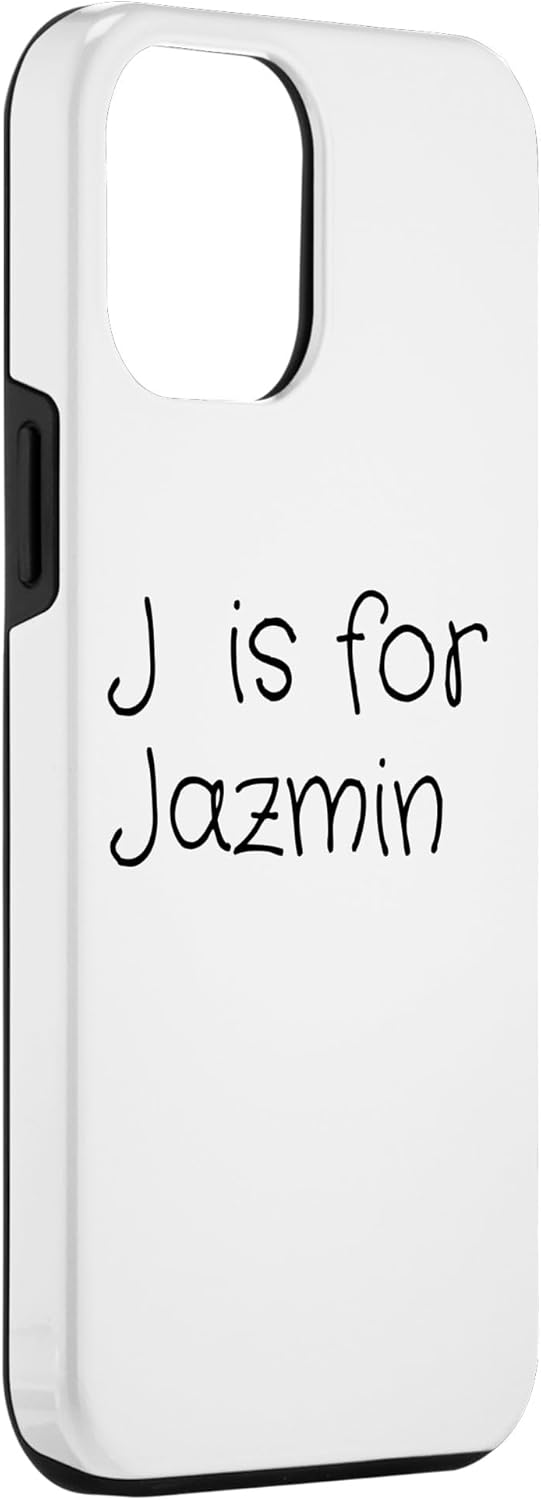 iPhone 14 Pro Max Personalized J is for Jazmin Name Student Kindergarten Girl Case