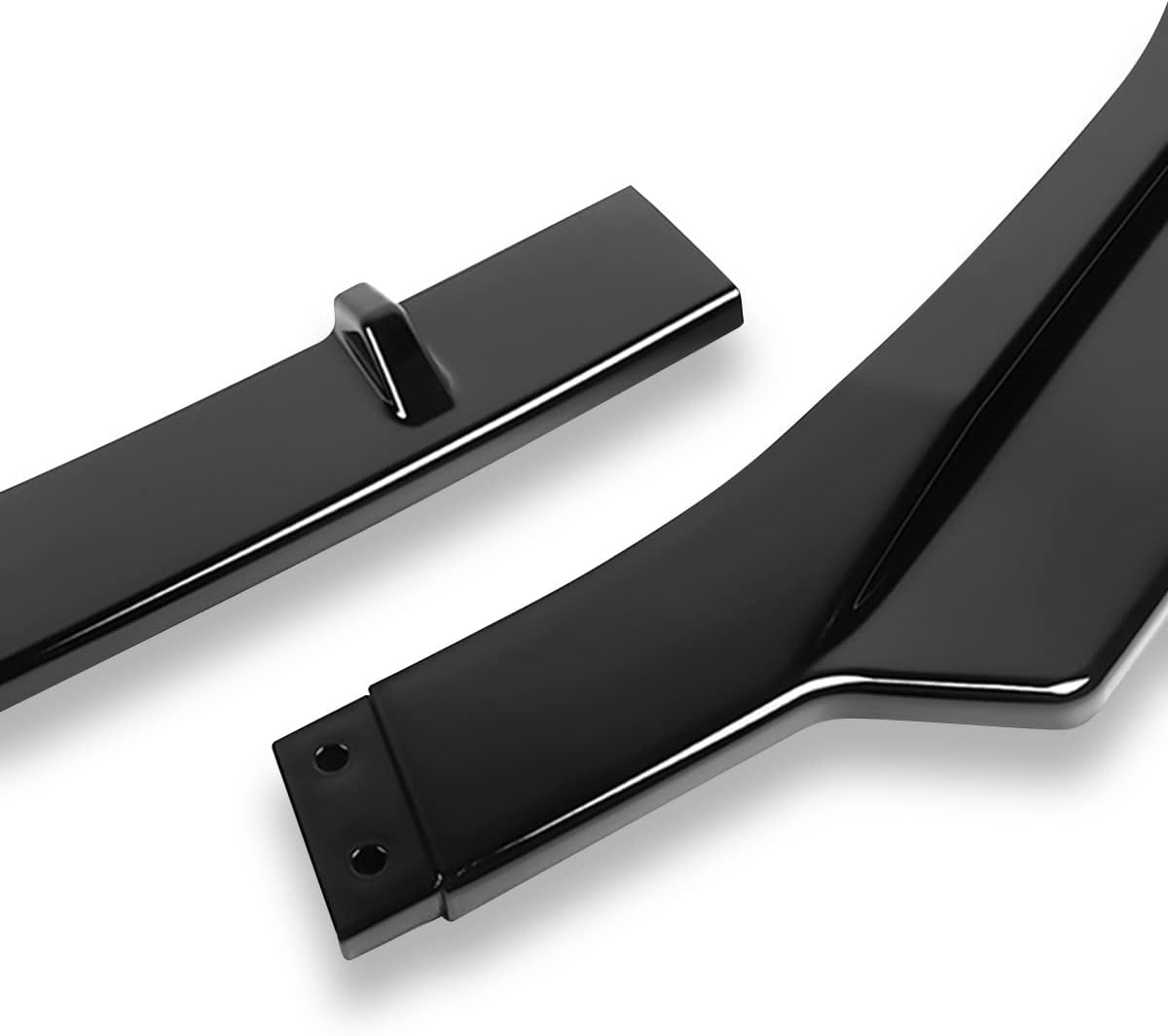 Juego de 3 piezas de alerón para parachoques delantero de automóvil, pintable, estilo deportivo, compatible con Alfa Romeo Giulia 2017-2021, negro