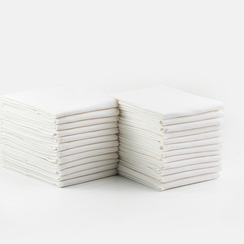 Candy Cottons Harina Sack – Paño de cocina  Toalla de cocina en blanco, impresión bordada, manualidades, paños de pañales para bebés, funda de lino
