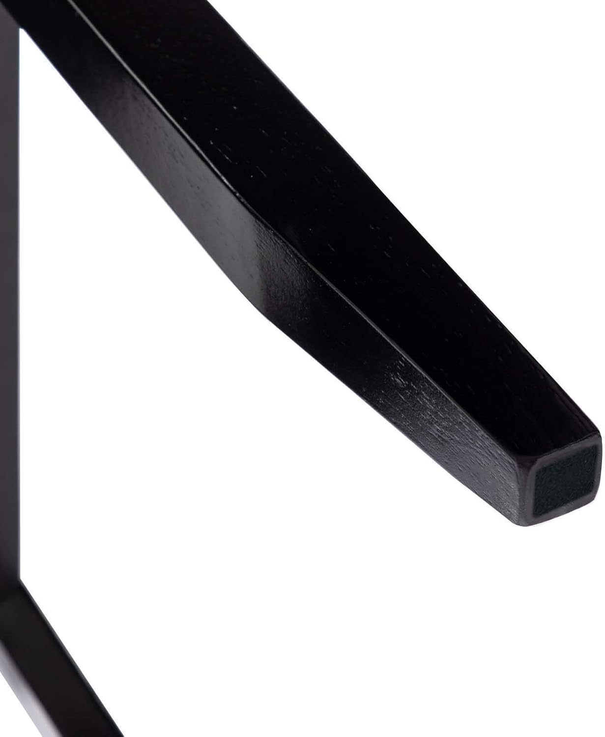 Duhome – Juego de 2 sillas de comedor de madera de goma con respaldo cruzado, sillas de mesa naturales para cocina en casa, base negra
