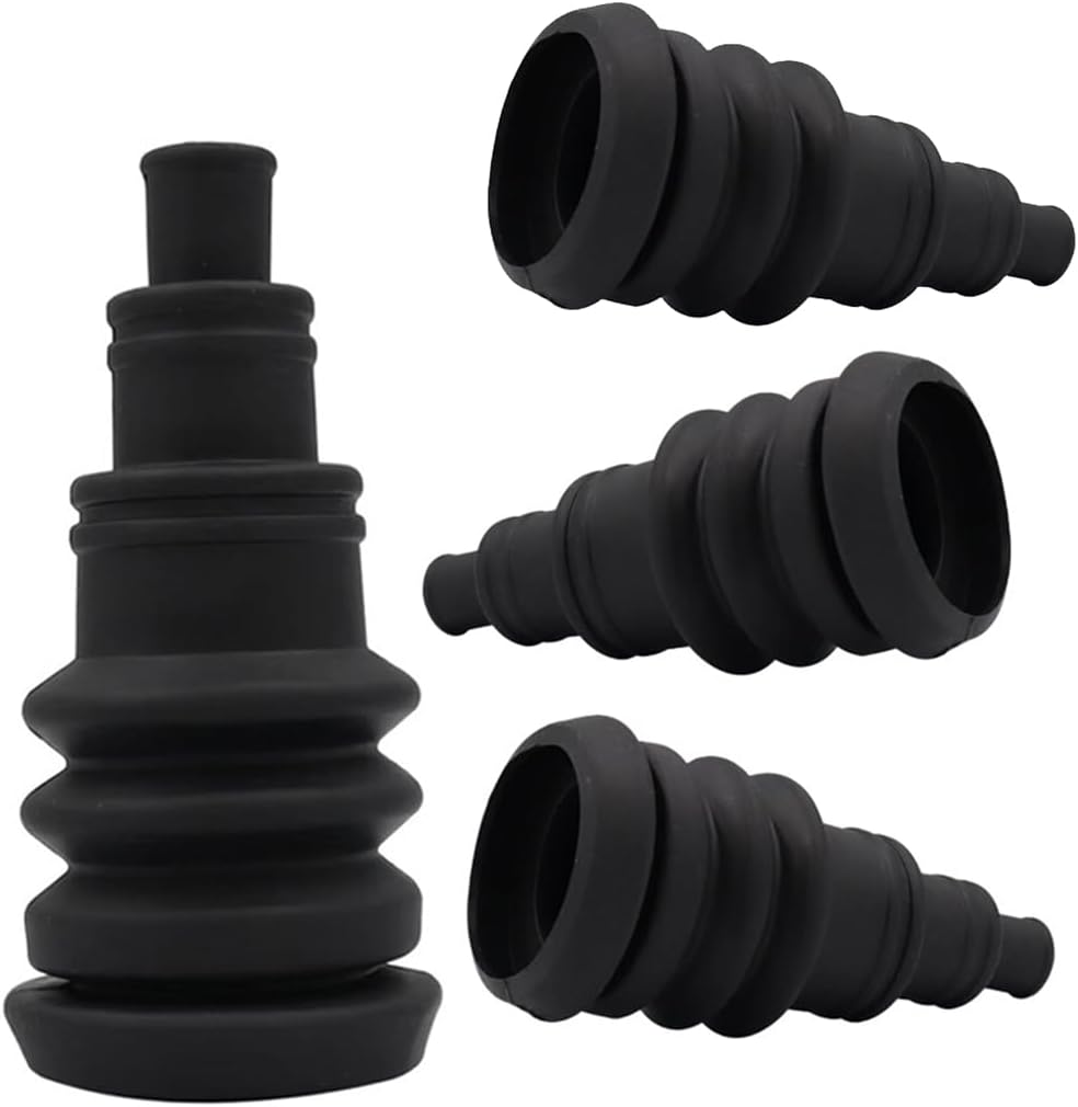 BELOMI Paquete de 4 botas universales para cortafuegos, ojales de goma para automóvil, se adapta a paquetes de alambre de 38 a 1 pulgada de