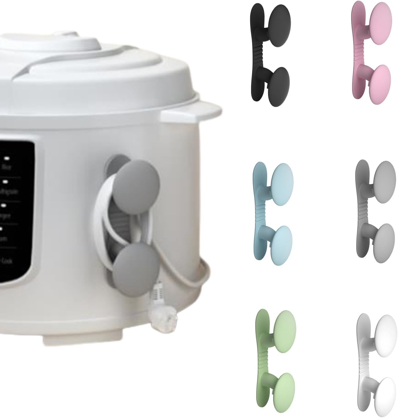 Organizador de cables de 6 piezas para electrodomésticos de cocina, envoltura de cordón de silicona respetuosa con el medio ambiente para varios