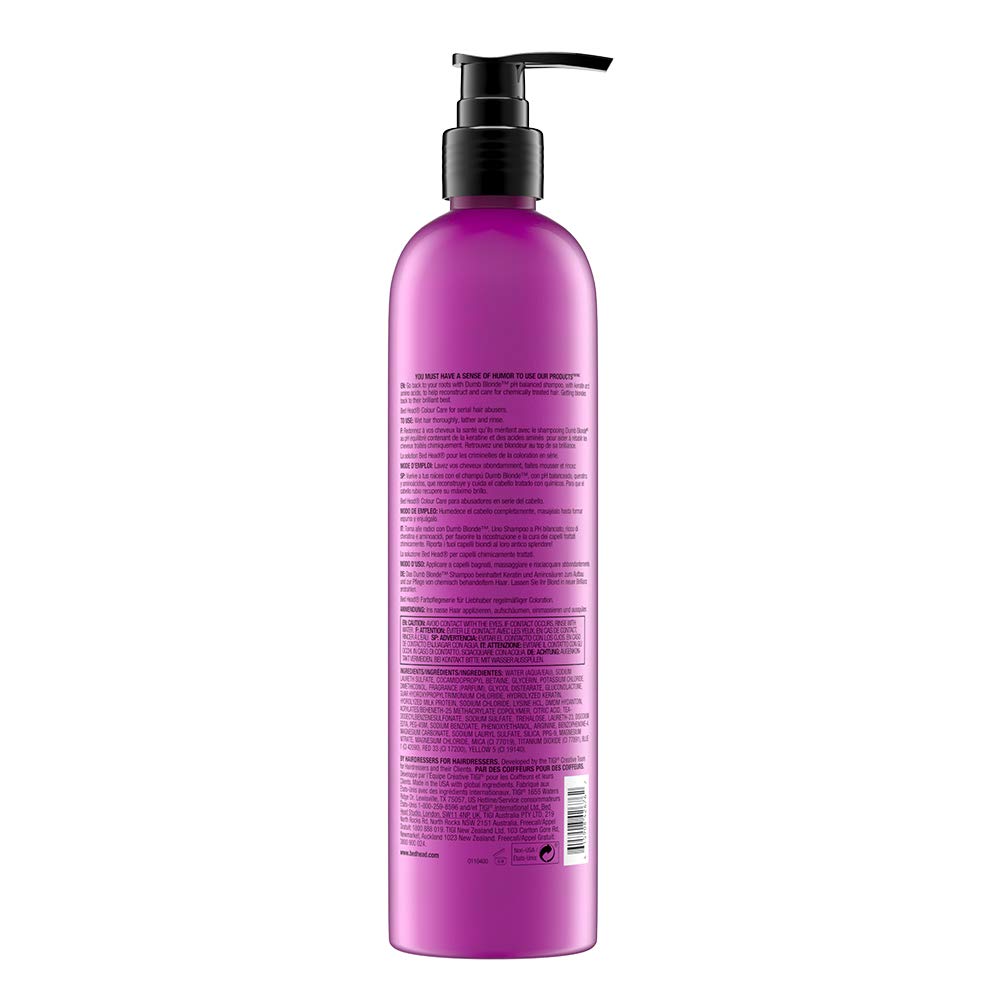 TIGI Bed Head Dumb Blonde Champú, 13.5 onzas líquidas