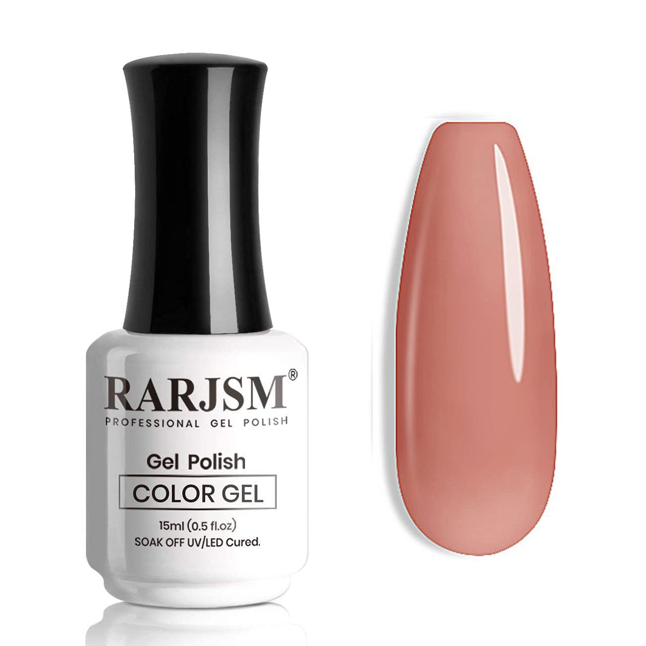 RARJSM – Esmalte de uñas en gel, color morado rosáceo cremoso, malva nude, 15 ml, requiere secar con lampara UV o LED, transparente, manicura