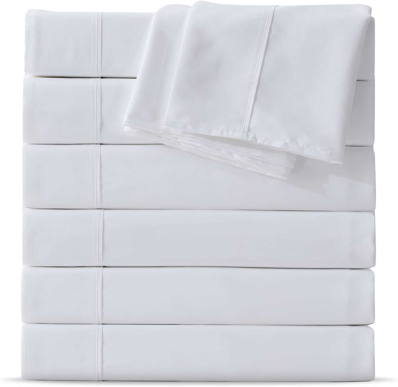Maple&Stone Paquete de 6 sábanas encimeras tamaño Queen, suave y transpirable de alta calidad, tela de microfibra cepillada, no se encoge y no se