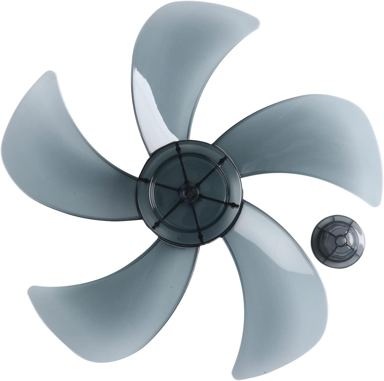 CHICTRY Ventilador universal de plástico silencioso, 5 hojas con cubierta de tuerca para ventilador de pie de 1214 pulgadas, ventilador de mesa,