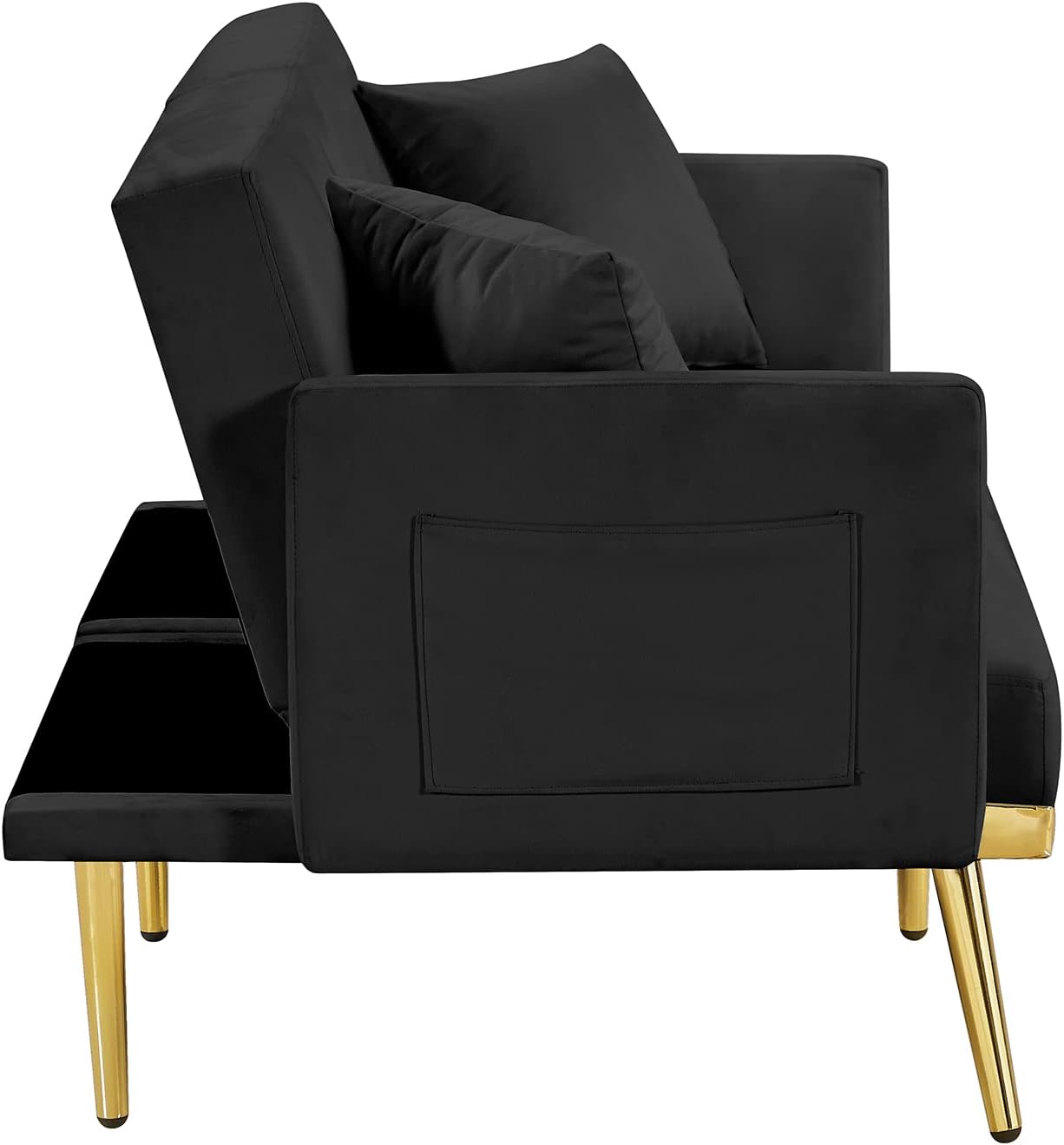 Sofá cama, sofás cama y sofás  Sofá reclinable convertible de 59 pulgadas, moderno, ajustable, de terciopelo, futón, sofás, cama para sala de estar,