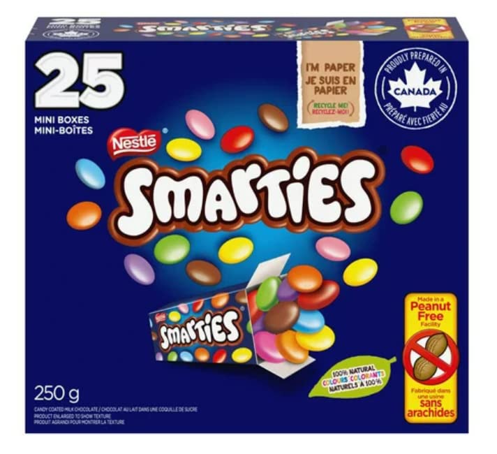 Smarties 25 unidades – 8.82 oz – Importado de Canadá