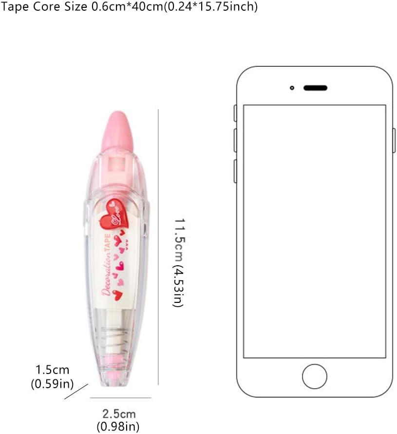 Ally-Pocket – Bolígrafo de cinta decorativa tipo prensa de animales lindos para bricolaje, cinta Washi de corrección para álbumes de recortes,