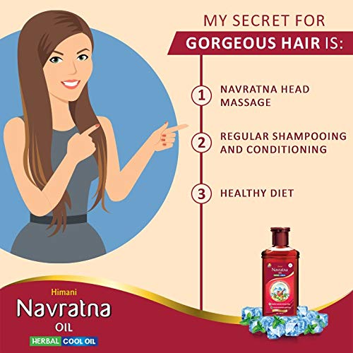 Navratna – Aceite de hierbas ayurvédicas para el cabello de Emami  Himani Navratna, 16.9 fl oz, Thanda Thanda Cool Cool Cool