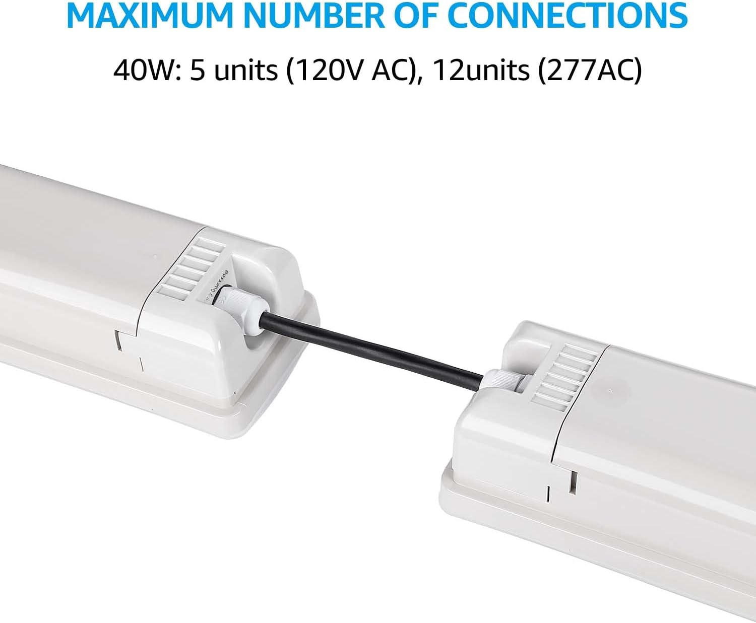 LEONLITE Lámpara LED hermética de vapor de 4 pies, 70 W 9000 lm, iluminación de tienda, 0-10 V regulable 5000 K, impermeable, a prueba de vapor,