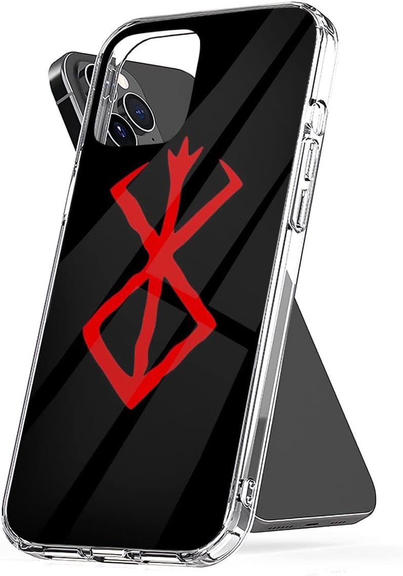 Berserk Accessories – Funda para teléfono a prueba de golpes, compatible con iPhone 15 14 13 Pro Max 12 11 X Xs Xr 8 7 6 6s Mini Plus transparente