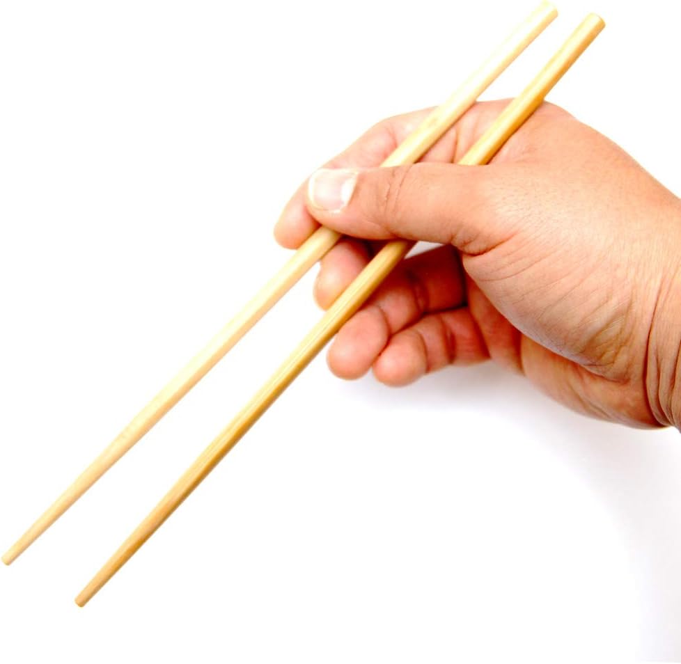 Juego de palillos de madera de bambú chino natural de 9.5 pulgadas, reutilizables, estilo clásico, palillos de madera (5 pares)