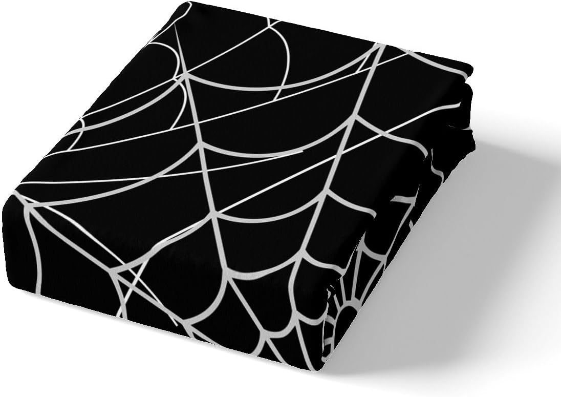 Juego de ropa de cama de tela de araña, tamaño Queen, decoración de Halloween, juego de funda de edredón para niños, adolescentes, niños, niñas,